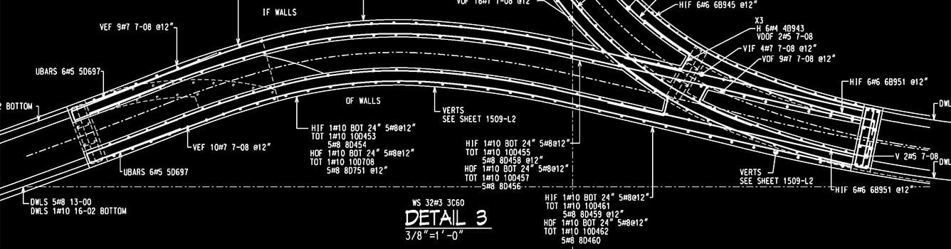 Detailed rebar drawing from Whitacre Rebar