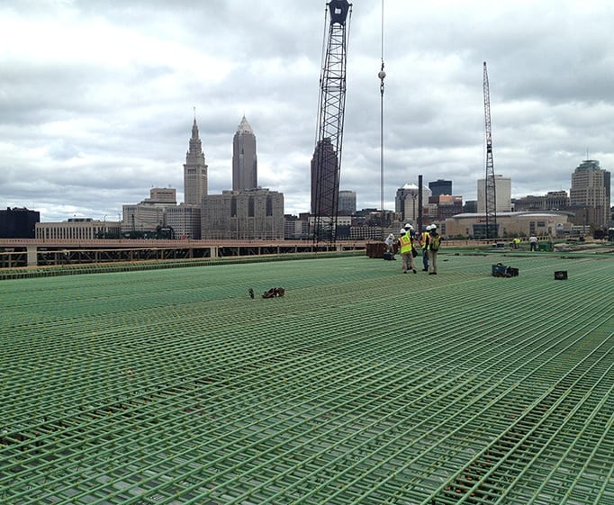 Whitacre Rebar featured project Innerbelt Bridge I-90 Cleveland