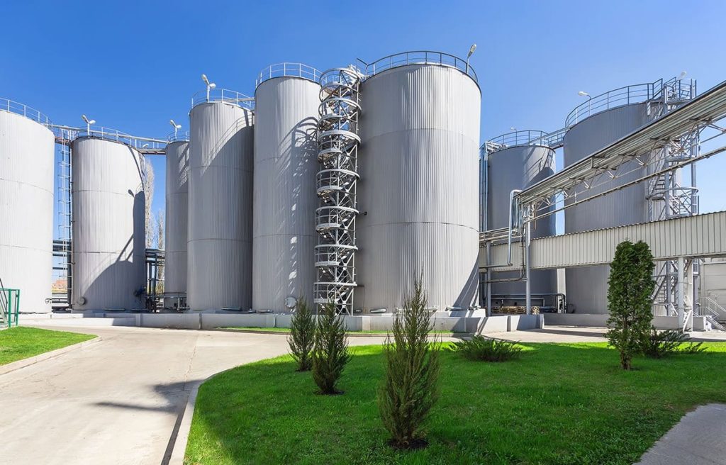 Chemical storage tanks